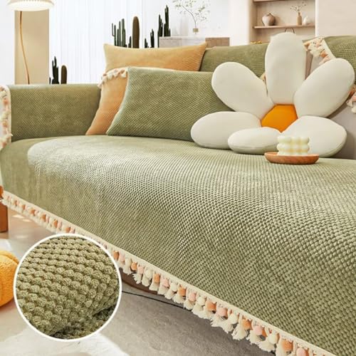 Tielag Samt Sofabezug 1 2 3 4 Sitzer, Sofa Überzug Ecksofa L Form, Anti-rutsch Sofaüberwurf, Sofaschoner, Sofa Schutzdecke Sofaschutz Hund Kratzschutz Katze, Dunkelgrün, 70×180cm Tielag Samt Sofabezug 1 2 3 4 Sitzer, Sofa Überzug Ecksofa L Form, Anti-rutsch Sofaüberwurf, Sofaschoner, Sofa Schutzdecke Sofaschutz Hund Kratzschutz Katze, Dunkelgrün, 70×180cm von Tielag