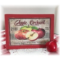 Apfelgarten Gerahmtes Holzschild Für Abgestufte Tabletts Apfeldekor von TieredTrayTreasures