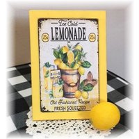 Ice Cold Lemonade Gerahmt Holzschild Für Abgestufte Tabletts Limonade Dekor von TieredTrayTreasures