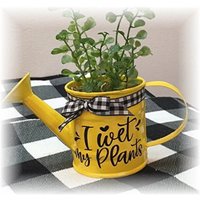 Ich Benetze Meine Pflanzen Mini-Metallgießkanne Für Frühlingsdekor von TieredTrayTreasures