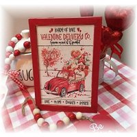 Lasten Der Liebe Valentine Delivery Company Gerahmtes Holzschild Für Valentines Gestufte Tabletts Lasten Der Liebe Valentine Delivery Company Gerahmtes Holzschild Für Valentines Gestufte Tabletts von TieredTrayTreasures