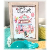 Leckeres Selbstgemachtes Eis Gerahmtes Holzschild Für Gestufte Tabletts Eisdiele von TieredTrayTreasures