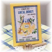 Lemon Zest Lokaler Honig Gerahmtes Holzschild Für Abgestufte Tabletts von TieredTrayTreasures
