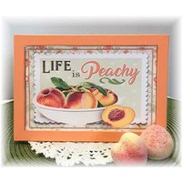 Life Is Peachy Gerahmtes Holzschild Für Abgestufte Tabletts Peach Decor von TieredTrayTreasures