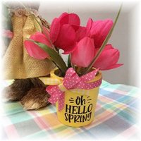 Oh Hello Spring Mini Blumentopf Mit Tulpen Für Frühlingsdeko von TieredTrayTreasures
