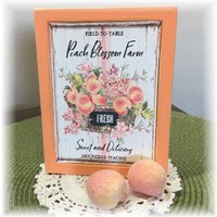 Peach Blossom Farm Gerahmtes Holzschild Für Abgestufte Tabletts Pfirsichdekor von TieredTrayTreasures