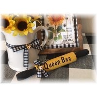 Queen Bee Mini Nudelholz Für Abgestufte Tabletts Bienen Dekor von TieredTrayTreasures