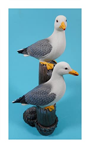 Zwei Möwe auf Poller 17 cm See Vogel Seevogel Meer Maritim Deko GRF 39.2994 A von Tierfiguren