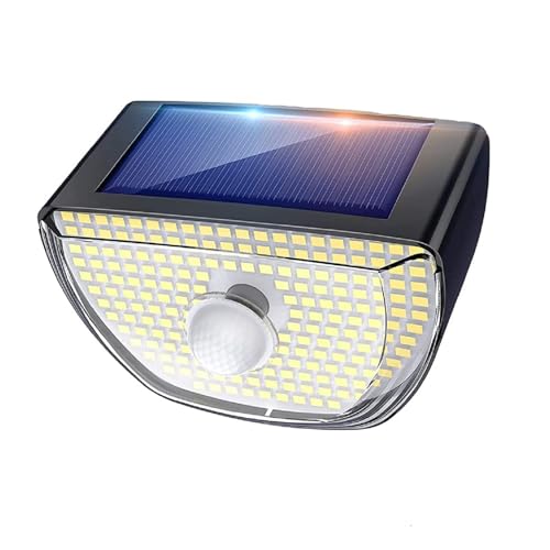 Tiergrade Solarleuchte für Außen, 200 LED Solarlampe, 180° Superhelle Solarleuchte mit Bewegungsmelder, Sicherheitswandleuchte, IP65, 3 Modi, wasserdichte Wandleuchte, Garten, Schwarz, 1 Stück von Tiergrade