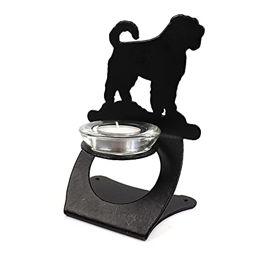 Bouvier des Flandres Hundemotiv Deko Teelichthalter aus Stahl | Geschenk für Hundehalter, Hundeliebhaber und Hundebesitzer von Tierisch-tolle Geschenke