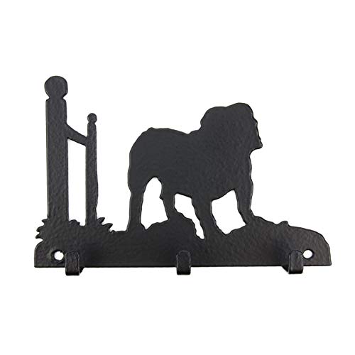 Tierisch-tolle Geschenke Englische Bulldogge Leinengarderobe - Schlüsselbrett - Garderobe mit Hundemotiv von Tierisch-tolle Geschenke