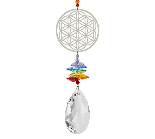 Tierra Zen CR36 Große Kristall-Fantasie, Blume des Lebens, Feng Shui Regenbogen Sonnenfänger Suncatcher von Tierra Zen