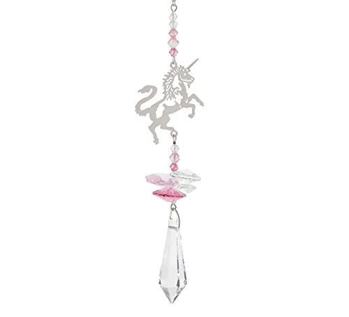 Tierra Zen Einhorn, Fantasie, Glas, Rosa, 12,5 x 1 x 1 cm von Tierra Zen