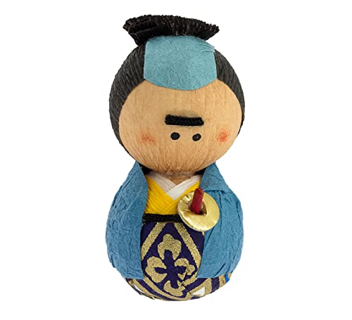 Tierra Zen KP2099 – Stehaufmännchen Okiagari Samurai, 4.5 x 3 x 4 cm, Schwarz von Tierra Zen