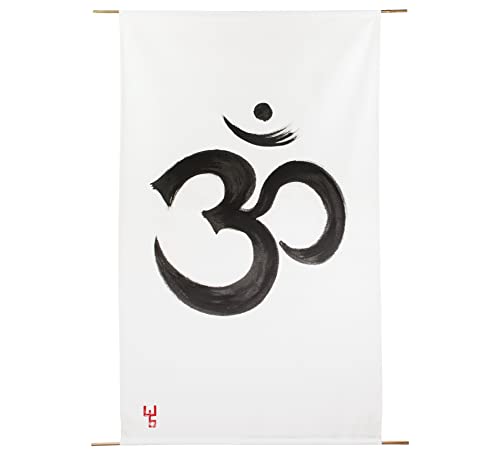 Tierra Zen Om Malerei auf Leinwand 150 x 87 x 20 cm schwarz von Tierra Zen