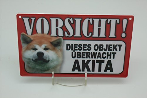AKITA - Tierwarnschild - VORSICHT Tier Warnschild 20x12 cm Hund Hunde Schild 1 von Tierschild
