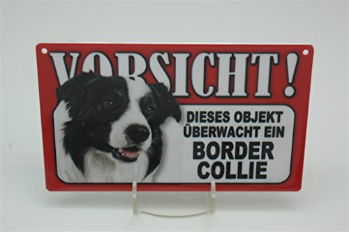 BORDER COLLIE - Tierwarnschild - VORSICHT Tier Warnschild 20x12 cm Hund Hunde Schild 8 von Tierschild