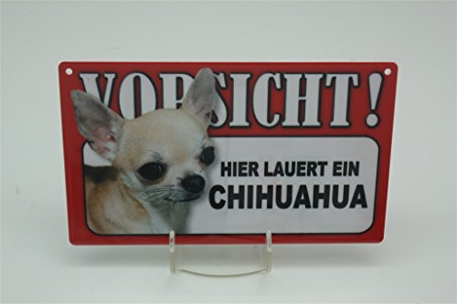 CHIHUAHUA - Tierwarnschild - VORSICHT Tier Warnschild 20x12 cm Hund Hunde Schild 12 von Tierschild