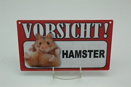 HAMSTER - Tierwarnschild - VORSICHT Tier Warnschild 20x12 cm Schild 58 von Tierschild