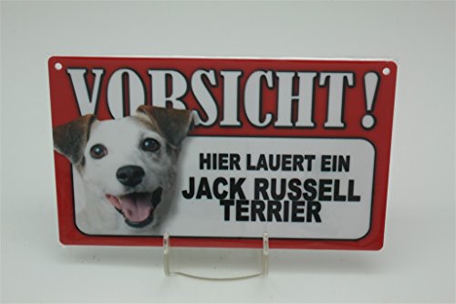 JACK RUSSELL TERRIER - Tierwarnschild - VORSICHT Tier Warnschild 20x12 cm Hund Hunde Schild 27 von Tierschild