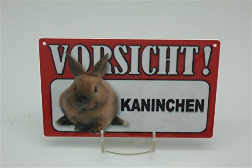 KANINCHEN - Tierwarnschild - VORSICHT Tier Warnschild 20x12 cm Schild 59 von Tierschild