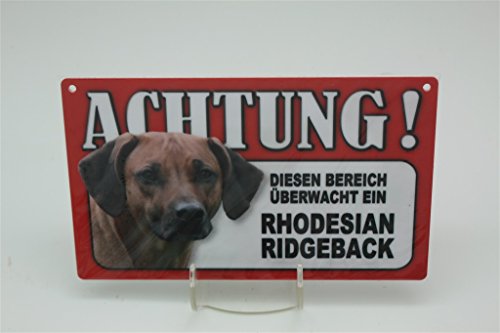 RHODESIAN RIDGEBACK - Tierwarnschild - VORSICHT Tier Warnschild 20x12 cm Hund Hunde Schild 38 von Tierschild