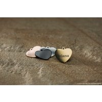 Edelstahl Hundemarke, Tiermarke Herz Bunt Mit Gravur von TierzauberManufaktur