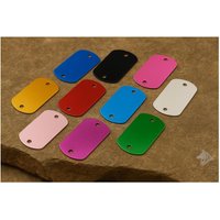 Halsbandmarke Halbrund Mit Löcher Zum Annähen Tiermarke Hundemarke Gravur von TierzauberManufaktur