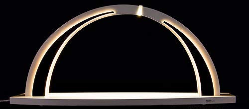 Tietze Schwibbogen modern Wood White LINE - ohne Bestückung - 57x26 cm von Tietze