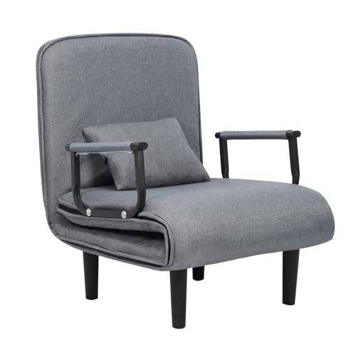 Tifemap 3 in 1 Schlafsessel, Klappbar Kleines Schlafsofa mit Bettfunktion, Platzsparendes Gästebett, Relaxsessel mit Verstellbare Rückenlehne, 150 kg Tragkraft von Tifemap