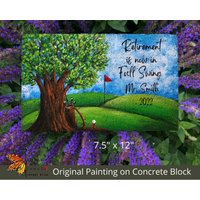 Golf-Ruhestandsgeschenk, Ruhestandsgeschenk Für Golfliebhaber, Kollegen Und Boos-Ruhestandsgeschenk, Golf-Gartenstein, Ruhestandsgeschenk von TiffanyArtCanada