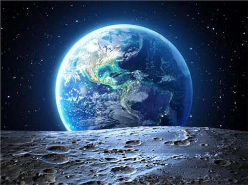 Diamant Painting Bilder Erde Ozeane Basteln Erwachsene Wand Dekor, 5D DIY Diamond Painting Full Drill Diamant Dots Art Crystal Embroidery Craft Set Kreuzstich Diamond Painting Zubehör 70x100cm I-7041 von Tifnuer