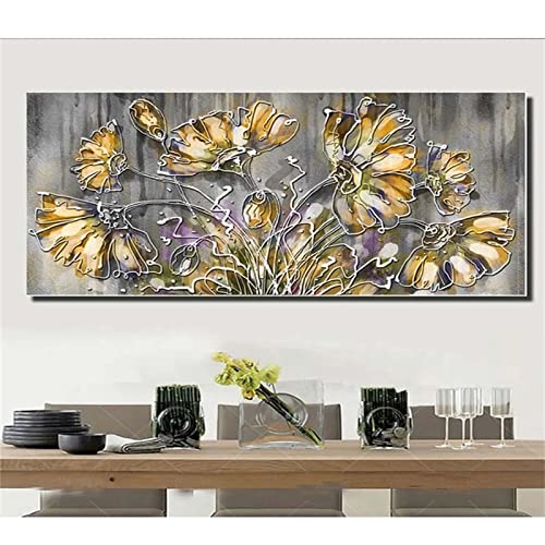 Diamond Painting Abstrakte Blume (6), 5D Diamant Painting Bilder Erwachsene Diamant Malerei, Diamond Painting Kinder Geschenk, Full Diamond Art Kreuzstich Stickerei Set, Aesthetic Room Decor, 50x100cm von Tifnuer