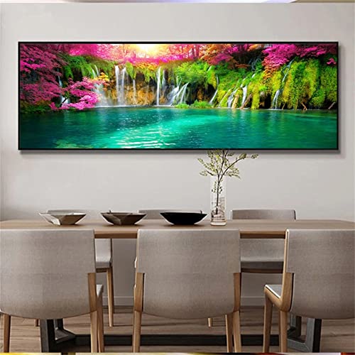 Diamond Painting Wasserfall-Baum, 5D Diamant Painting Bilder Erwachsene Diamant Malerei, Diamond Painting Kinder Geschenk, Full Diamond Art Kreuzstich Stickerei Set, Aesthetic Room Decor, 60x120cm von Tifnuer