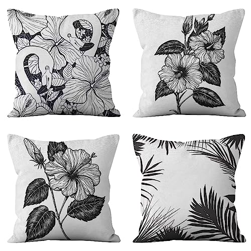 Tifnuer Kissenbezug 80x80 4er Set Grau Wasserdicht Outdoor Kissen Boho Deko Quadratisch Sofakissen Doppelseitig Blumen Leinen Kopfkissenbezug für Garten Sofa Wohnzimmer kissenhülle 80x80cm JF-5750 Tifnuer Kissenbezug 80x80 4er Set Grau Wasserdicht Outdoor Kissen Boho Deko Quadratisch Sofakissen Doppelseitig Blumen Leinen Kopfkissenbezug für Garten Sofa Wohnzimmer kissenhülle 80x80cm JF-5750 von Tifnuer