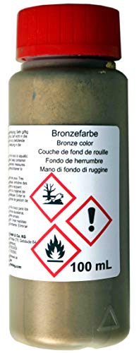 Bronzefarbe 100 ml Hochpigmentierte Metallic Effekt Farbe – Patinierbare Metallic Acryl Bronzefarbe - Alterungseffekte und Tiffany Patina auf allen Oberflächen von Tifoo