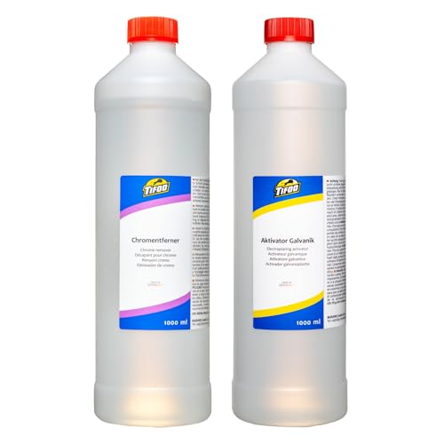 Chrom-Entferner + Aktivator (2 x 1000 ml) - Entchromer, galvanisch entchromen von Tifoo