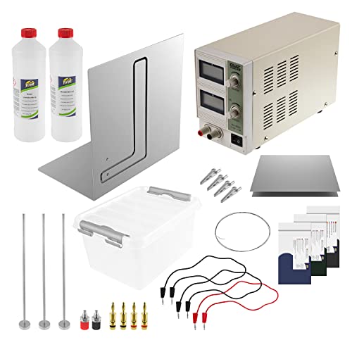 Eloxalanlage Deluxe mit 3A-Netzgerät - Eloxier Gerät - Eloxieren selber machen – Set mit 3 Eloxalfarben + Zubehör - Farbig anodisieren - Eloxier-Maschine von Tifoo