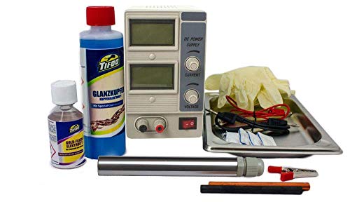 Stift-Galvanisier-Gerät/Tampon-Galvanik-Anlage "GalvanoBrush" - Starter-Set – Für großflächigere Galvanik-Arbeiten von Tifoo