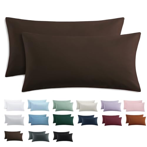 Tifschlaf Kissenbezug 40 x 80 2er Set - Kopfkissenbezug 40x80 Braun mit Reißverschluss aus Mikrofaser Weich, 40x80cm Pillow Case Tifschlaf Kissenbezug 40 x 80 2er Set - Kopfkissenbezug 40x80 Braun mit Reißverschluss aus Mikrofaser Weich, 40x80cm Pillow Case von Tifschlaf