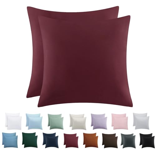 Tifschlaf Kissenbezug 80x80 2er Set - Kopfkissenbezug 80 x 80 Burgunderrot mit Reißverschluss aus Mikrofaser Weich, 80x80cm Rot Pillow Case Tifschlaf Kissenbezug 80x80 2er Set - Kopfkissenbezug 80 x 80 Burgunderrot mit Reißverschluss aus Mikrofaser Weich, 80x80cm Rot Pillow Case von Tifschlaf