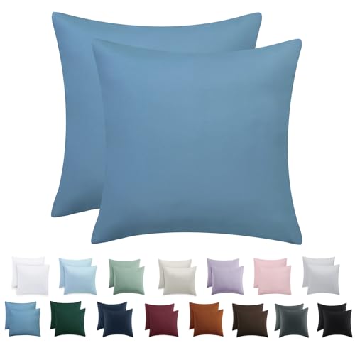 Tifschlaf Kissenbezug 80x80 2er Set - Kopfkissenbezug 80 x 80 Denimblau mit Reißverschluss aus Mikrofaser Weich, 80x80cm Blau Pillow Case Tifschlaf Kissenbezug 80x80 2er Set - Kopfkissenbezug 80 x 80 Denimblau mit Reißverschluss aus Mikrofaser Weich, 80x80cm Blau Pillow Case von Tifschlaf