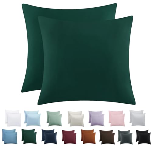 Tifschlaf Kissenbezug 80x80 2er Set - Kopfkissenbezug 80 x 80 Dunkelgrün mit Reißverschluss aus Mikrofaser Weich, 80x80cm Grün Pillow Case Tifschlaf Kissenbezug 80x80 2er Set - Kopfkissenbezug 80 x 80 Dunkelgrün mit Reißverschluss aus Mikrofaser Weich, 80x80cm Grün Pillow Case von Tifschlaf