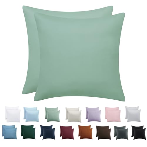 Tifschlaf Kissenbezug 80x80 2er Set - Kopfkissenbezug 80 x 80 Salbeigrün mit Reißverschluss aus Mikrofaser Weich, 80x80cm Grün Pillow Case Tifschlaf Kissenbezug 80x80 2er Set - Kopfkissenbezug 80 x 80 Salbeigrün mit Reißverschluss aus Mikrofaser Weich, 80x80cm Grün Pillow Case von Tifschlaf