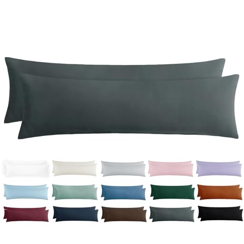 Tifschlaf Seitenschläferkissen Bezug 40 x 145 - Kissenbezug 40x145 Seitenschläfer Kopfkissenbezug 2er Set Anthrazit mit Reißverschluss aus Mikrofaser Weich, 145x40 cm Grau Pillow Case Tifschlaf Seitenschläferkissen Bezug 40 x 145 - Kissenbezug 40x145 Seitenschläfer Kopfkissenbezug 2er Set Anthrazit mit Reißverschluss aus Mikrofaser Weich, 145x40 cm Grau Pillow Case von Tifschlaf