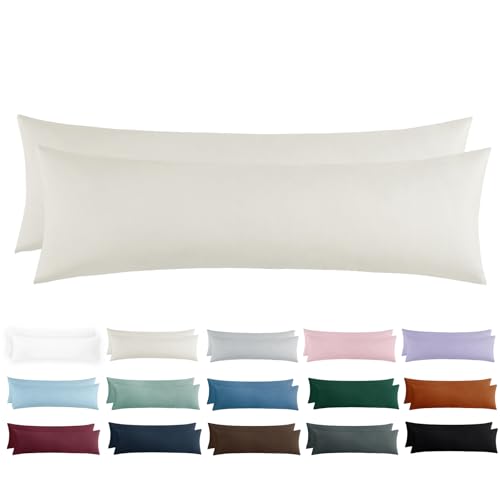 Tifschlaf Seitenschläferkissen Bezug 40 x 145 - Kissenbezug 40x145 Seitenschläfer Kopfkissenbezug 2er Set Beige mit Reißverschluss aus Mikrofaser Weich, 145x40 cm Pillow Case Tifschlaf Seitenschläferkissen Bezug 40 x 145 - Kissenbezug 40x145 Seitenschläfer Kopfkissenbezug 2er Set Beige mit Reißverschluss aus Mikrofaser Weich, 145x40 cm Pillow Case von Tifschlaf