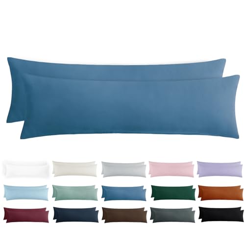 Tifschlaf Seitenschläferkissen Bezug 40 x 145 - Kissenbezug 40x145 Seitenschläfer Kopfkissenbezug 2er Set Denimblau mit Reißverschluss aus Mikrofaser Weich, 145x40 cm Blau Pillow Case Tifschlaf Seitenschläferkissen Bezug 40 x 145 - Kissenbezug 40x145 Seitenschläfer Kopfkissenbezug 2er Set Denimblau mit Reißverschluss aus Mikrofaser Weich, 145x40 cm Blau Pillow Case von Tifschlaf