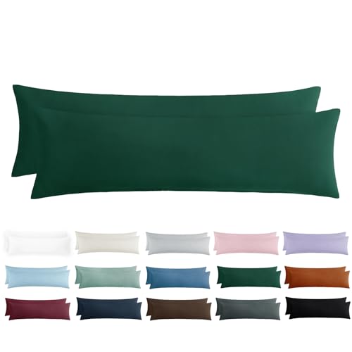 Tifschlaf Seitenschläferkissen Bezug 40 x 145 - Kissenbezug 40x145 Seitenschläfer Kopfkissenbezug 2er Set Dunkelgrün mit Reißverschluss aus Mikrofaser Weich, 145x40 cm Grün Pillow Case Tifschlaf Seitenschläferkissen Bezug 40 x 145 - Kissenbezug 40x145 Seitenschläfer Kopfkissenbezug 2er Set Dunkelgrün mit Reißverschluss aus Mikrofaser Weich, 145x40 cm Grün Pillow Case von Tifschlaf