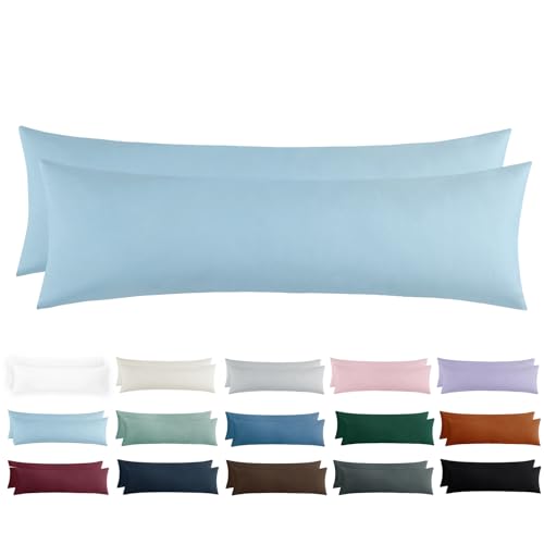 Tifschlaf Seitenschläferkissen Bezug 40 x 145 - Kissenbezug 40x145 Seitenschläfer Kopfkissenbezug 2er Set Hellblau mit Reißverschluss aus Mikrofaser Weich, 145x40 cm Blau Pillow Case Tifschlaf Seitenschläferkissen Bezug 40 x 145 - Kissenbezug 40x145 Seitenschläfer Kopfkissenbezug 2er Set Hellblau mit Reißverschluss aus Mikrofaser Weich, 145x40 cm Blau Pillow Case von Tifschlaf