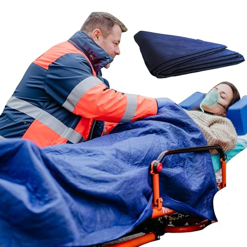 Tiga-Med 10 Stück Patientendecke | 110x190cm | Einweg Decke mit Polyester-Baumwollwattefüllung | 200g | Rettungsdecke Hundedecke Campingdecke von Tiga-Med